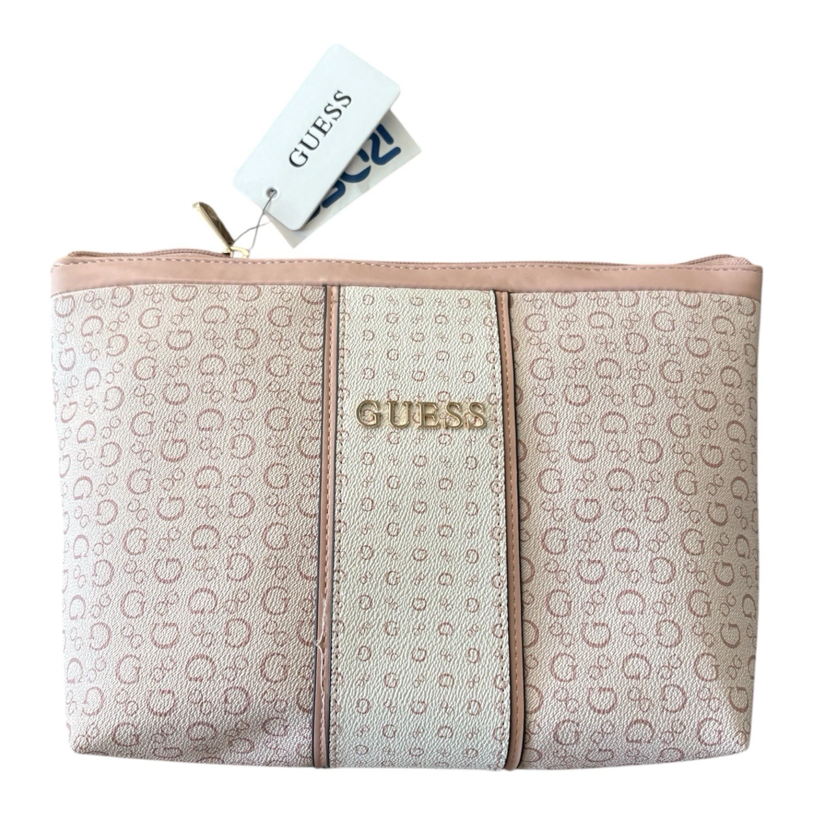 Guess, Pink, Cosmetic Bag, Makeup, Travel, Clutch, New