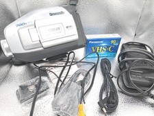 Panasonic Palmcorder 700x Digital Zoom with Charger and Battery, Case, Cords.