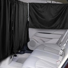 Set of 3 Car Privacy Curtains - 95 Light Blocking Fabric Rear Seat Side