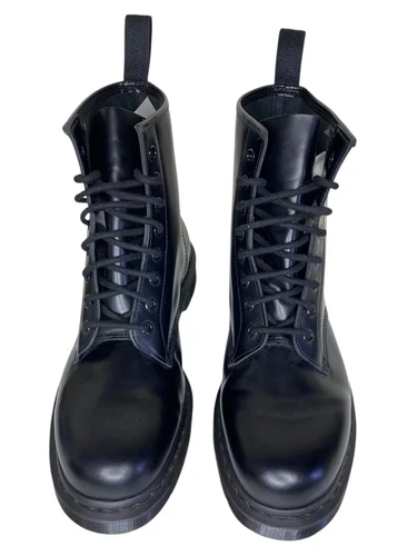 Doc Martens 1460 Mono Smooth All Black Leather Lace Up Boots Men’s Size 13
