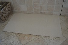 BATHMAT, 100% Cotton Padstow Basketweave 60x105cm Stone Beige