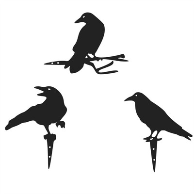 3Pcs Metal Bird Garden Statues Decorative Garden Stakes Garden Outdoor Statues