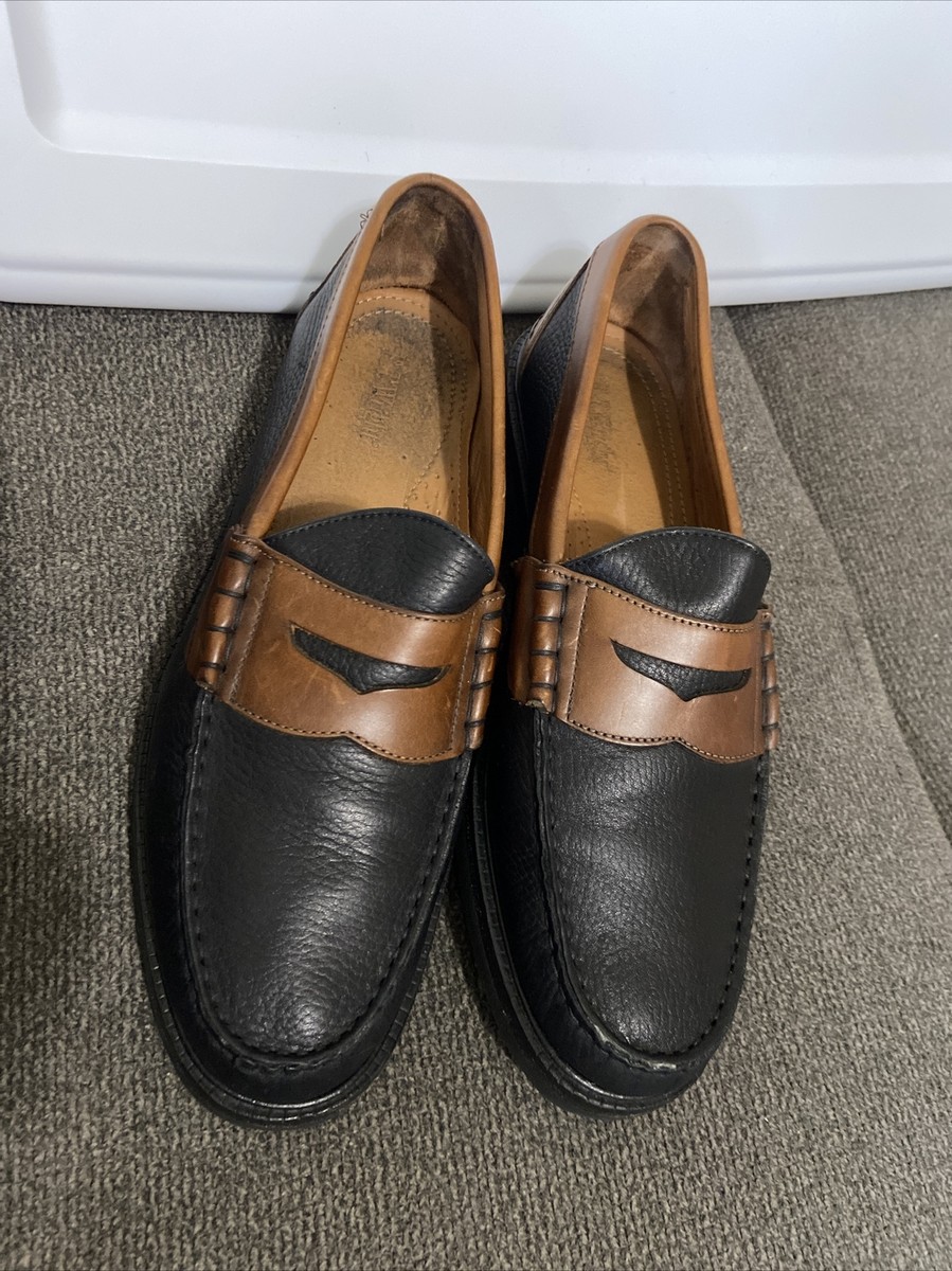 ET Wright Penny Loafers Mens 11.5 Dress Shoes Black &Brown  display picture 2