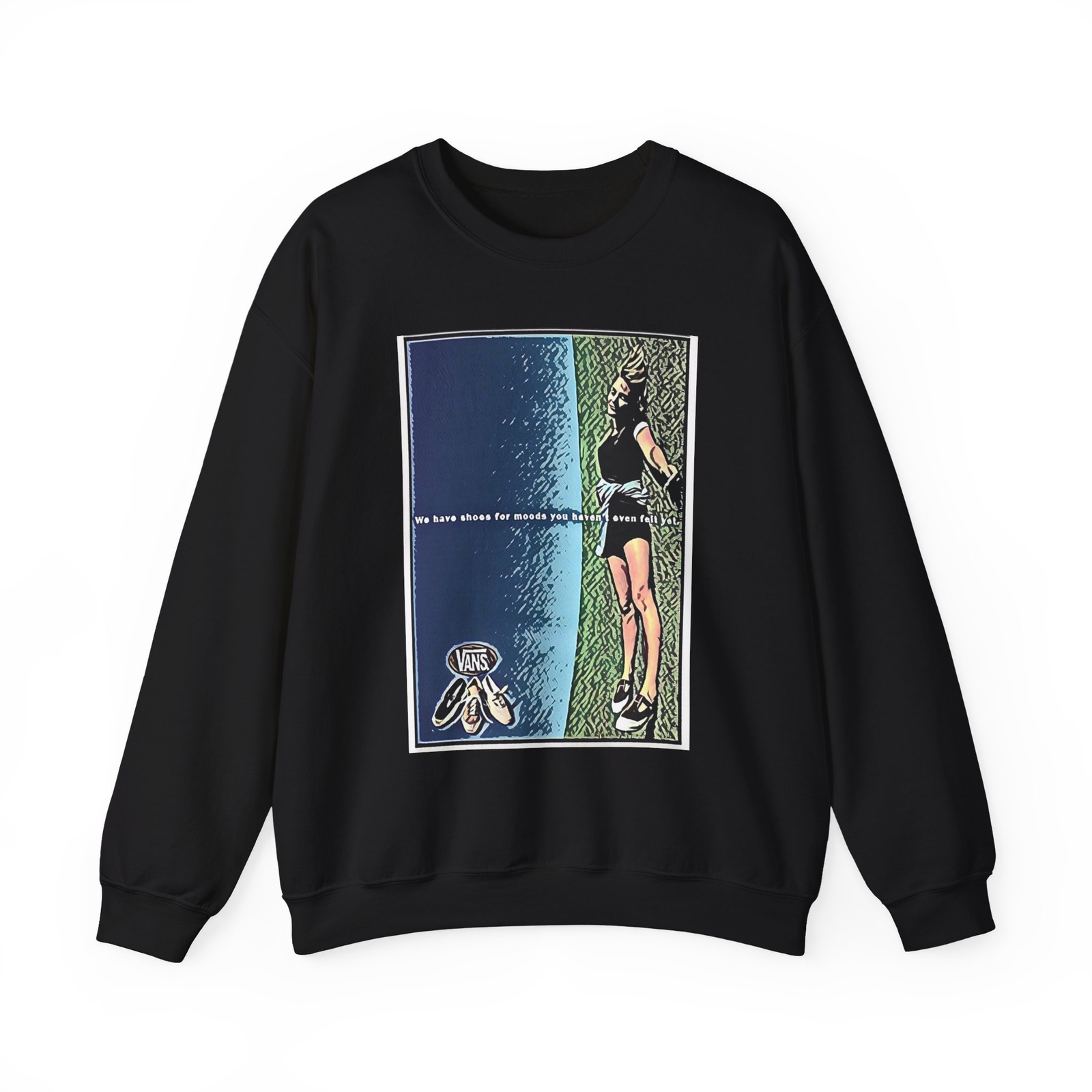 Vans Retro Ad Graphic Heavy Blend Unisex Crewneck Sweatshirt