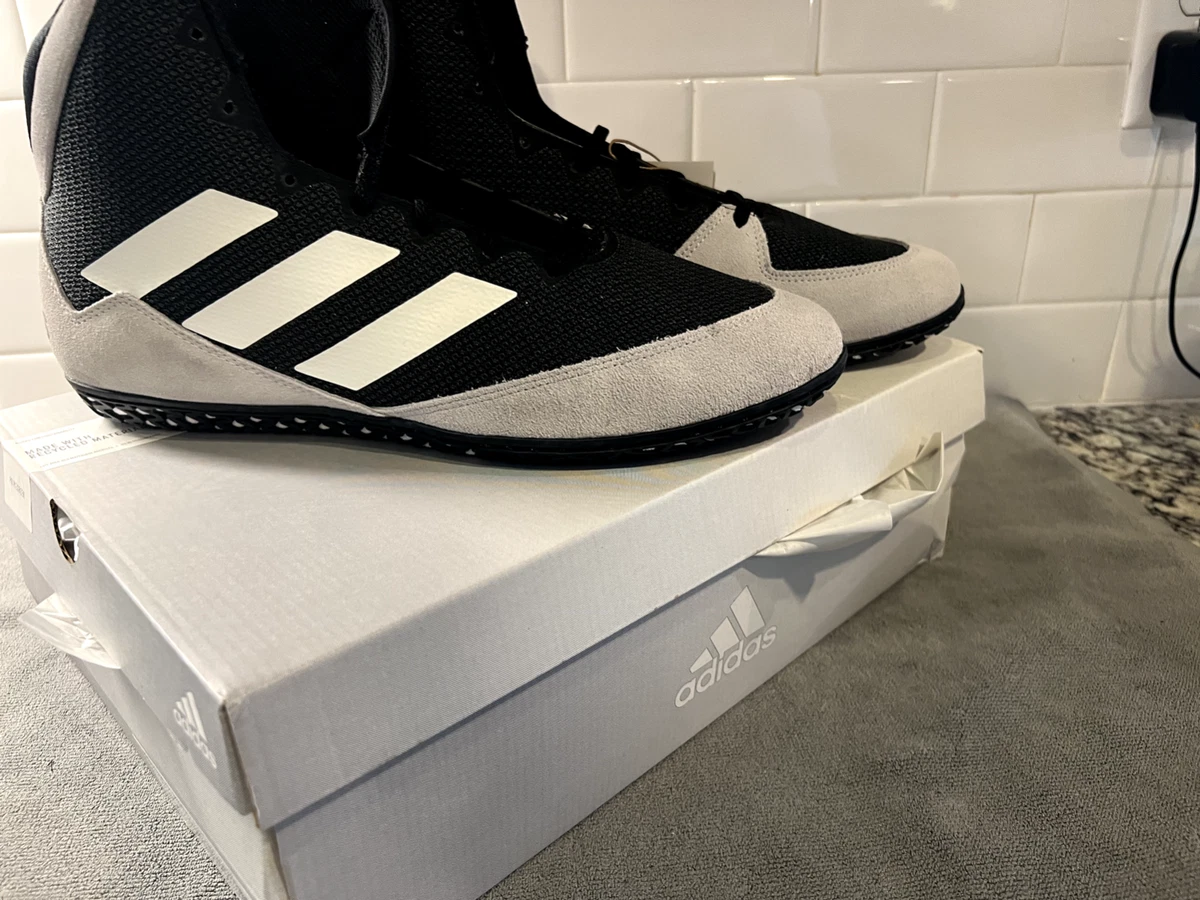 Adidas Mat Wizard 5 Wrestling Shoe White/Black/Grey Choose Size