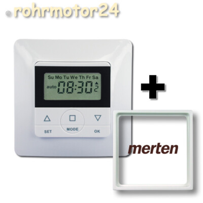 CasaSpirit Rolladen Zeitschaltuhr Rollo Timer f. MERTEN System M Smart Star Plan