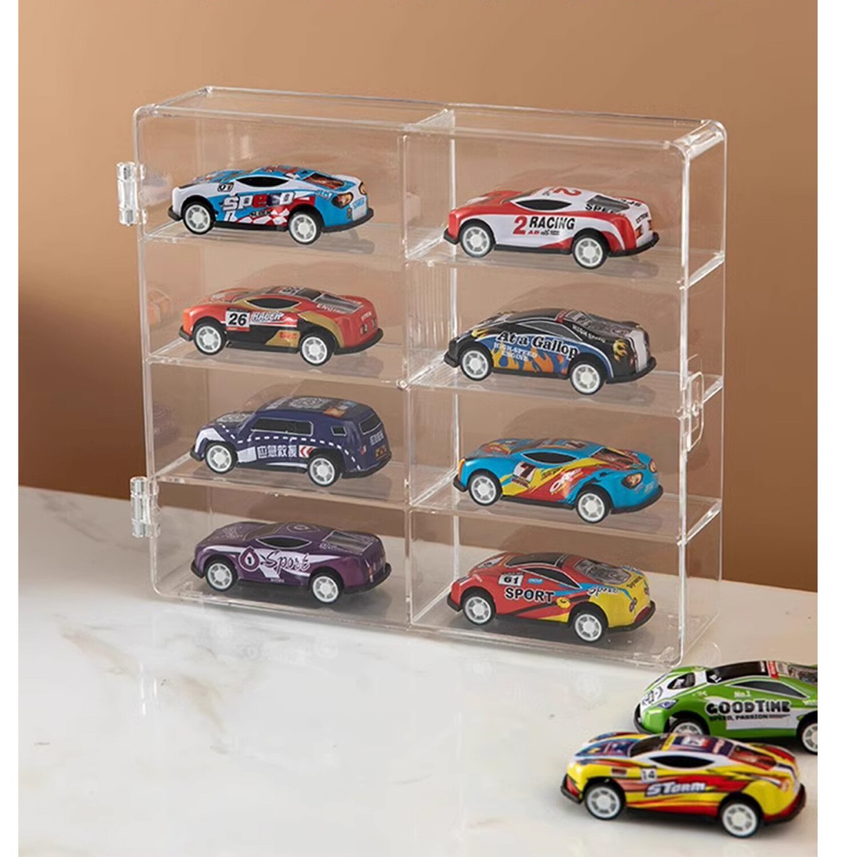 Display Organizer Case For 1/64 Hot Wheels Storage 8 Cars With