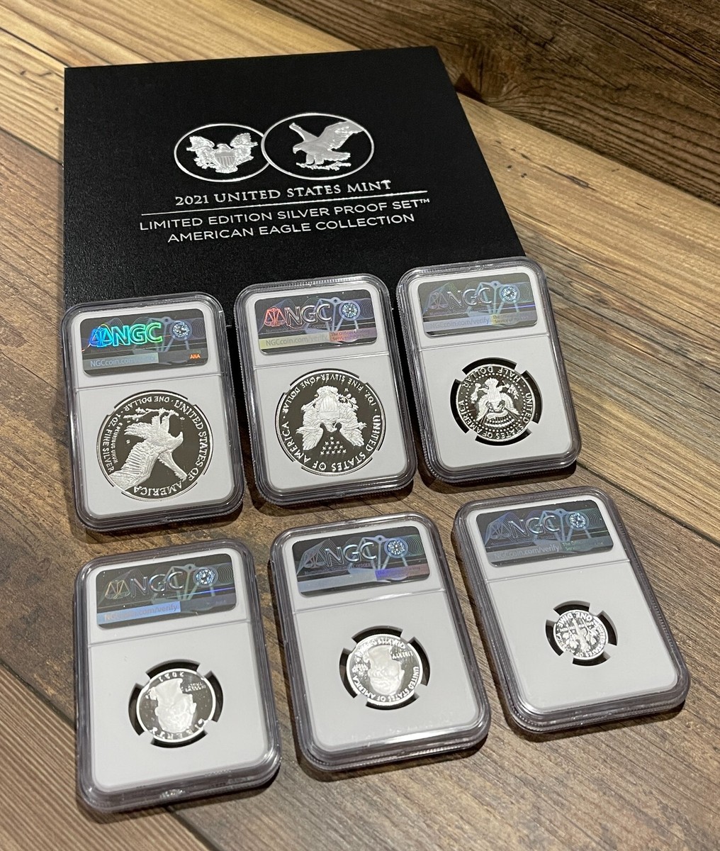 2021 Silver Eagle Limited Edition Proof 6 Coin Set - NGC *** PF 69