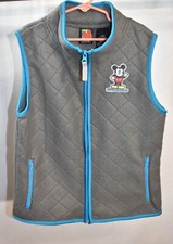 Disney Mickey Mouse Gray Vest Quilted Large Vintage Boy's New