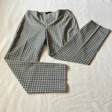 TALBOTS Heritage Slim Ankle Stretch Pants Size 8/29 Geometric Pattern Size Zip