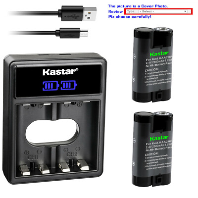 Kastar Battery Dual Charger for KAA2HR Kodak EasyShare C713 ZOOM C743 ZOOM C1013