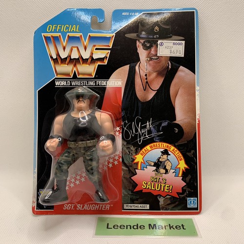 Hasbro SGT. Slaughter Figure 1992 Blue card WWF WW...