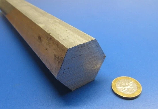 Barra hexagonal de aluminio 6061 1,50 (1 1/2")" hexagonal x 3 pies de longitud Foto 4 de 4