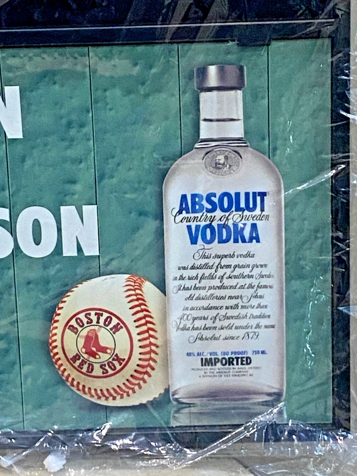 Absolut Vodka Boston Red Sox Lighted Count Down Sign Season Start Rare - Image 2 of 4