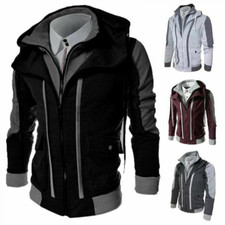 Men's Jacket Warm Hoodie Coat Sweater Hooded Sweatshirt Outwear Winter Tops