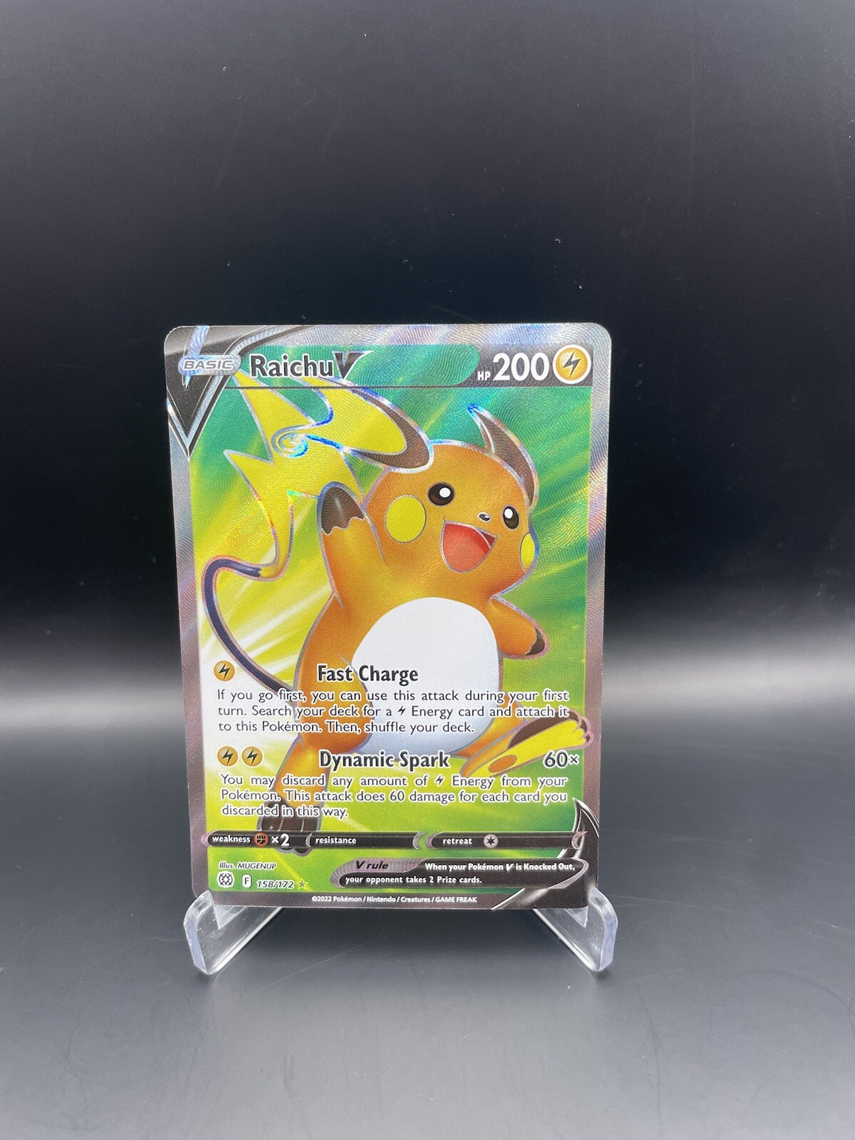 Pokémon TCG Raichu V 158/172 Brilliant Stars Full Art Ultra Rare NM