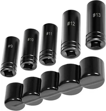 71670 Large Tap Socket Set 5/8" 11/16" 3/4" 7/8" and 1" Taps 1/2" Square Drive