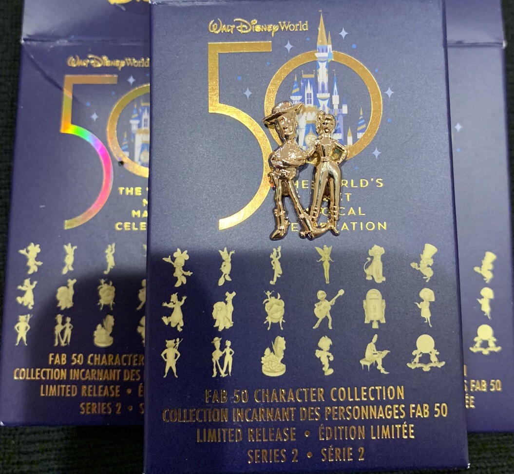 Walt Disney World 50th Anniversary Fab 50 Woody And Bo peep Series 2 Pin