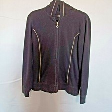 STYLE CO SPORT - BLACK LONG SLEEVE ZIPPER HOODIE - M