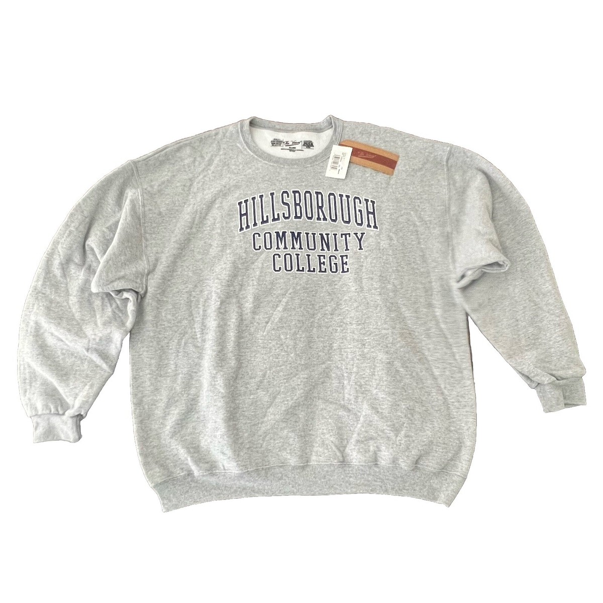 Hillsborough Community College Sweater Crewneck Gray Color Blue