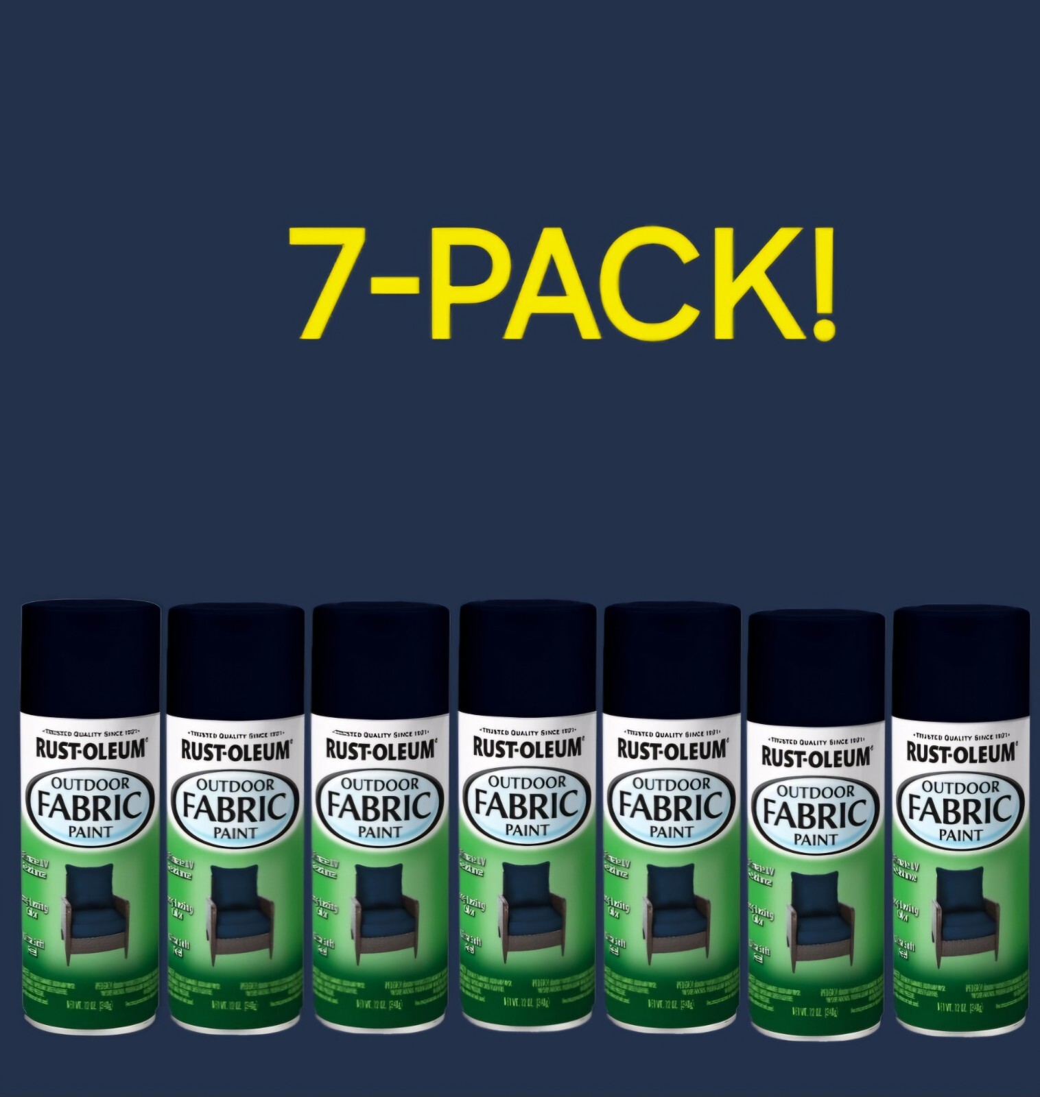 7PACK RustOleum 358832 Specialty Outdoor Fabric Spray Paint Navy