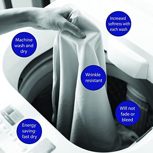 Micro Flannel-Size All Seasons Lightweight Sheet Blanket, King Country Blue - Picture 5 of 6