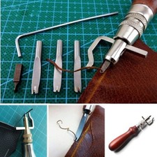 5 in1 Pro Stitching Groover Creaser Beveller Leather Craft Edge Adjustable