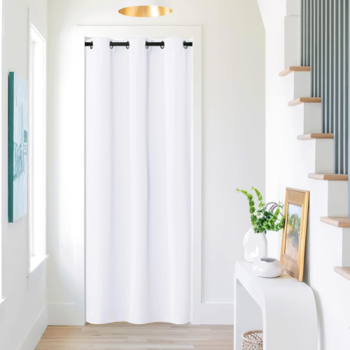 Closet Door Curtain for Privacy, Window Treatment Room Divide Temporary Door Cur