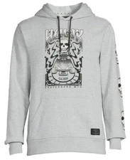 Tony Hawk Men's Hoodie Grey, Skull Skateboarding Grunge Size L MSRP $50