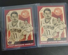 2019-20 Panini Court Kings Cross-hatching Handles Amethyst /99 Trae Young #26