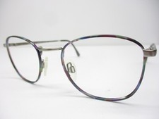 New Vintage Eyeglass Frames Metropolis Italy Mod 8700 Satin Rainbow Retro 49 NOS