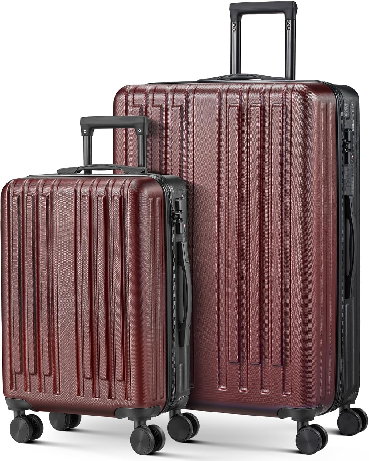 2 Piece Hardside Lightweight Luggage Set with Double Spinner Wheels