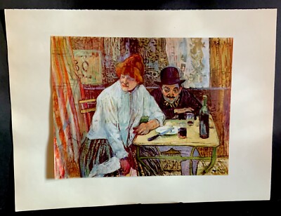 Toulouse Lautrec -  A La Mie  Original Print From 1952 Abrams Art Folio 10 x 8 