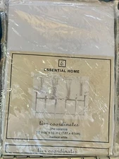 Essential Home One White Luxury Valance 58"x16" NIP