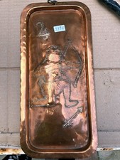 Altes Kupferbild Kuferdeckel vom Wasserschiff 360x170mm