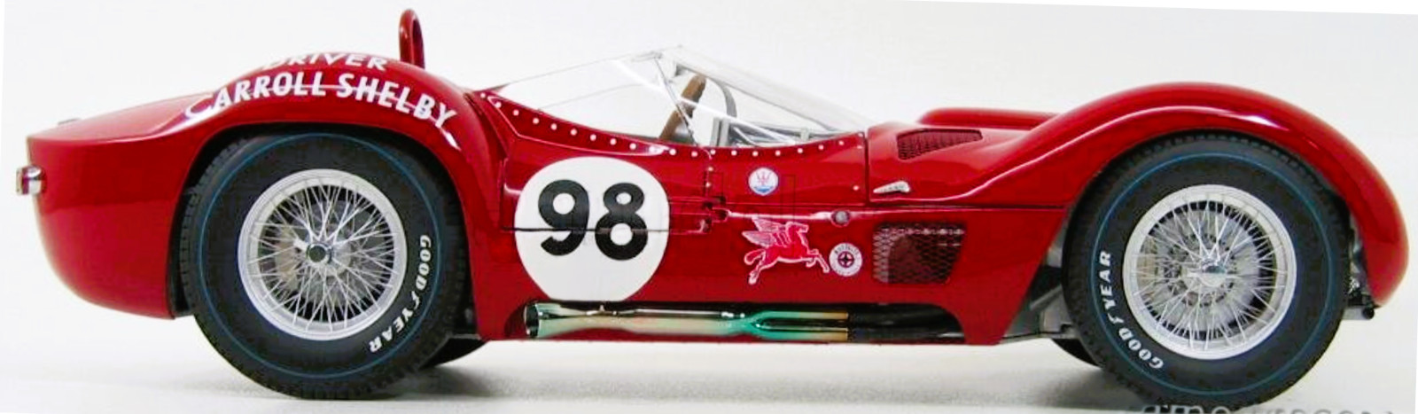 Maserati w/Race Engine & Wire Wheel Rims Custom Built Metal Body1:12SCALE MODEL