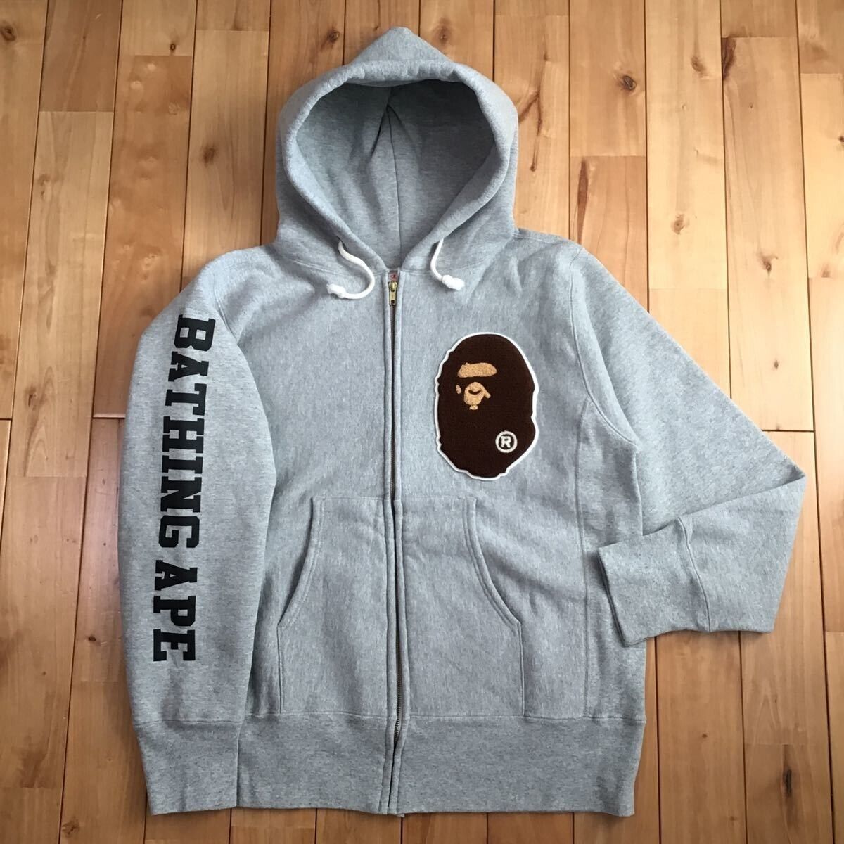 BAPE × Reverse Weave Zip Hoodie Gray A Bathing Ape Size L | eBay