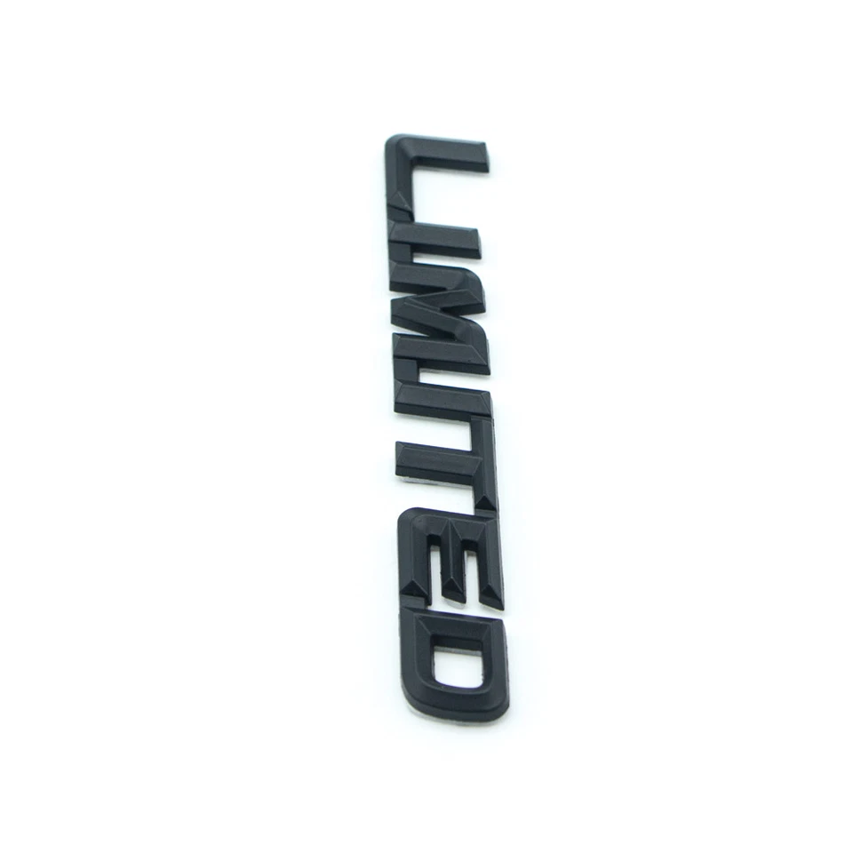 Matte Black Metal Limited Rear Tailgate Trunk Emblem Auto SUV Side Badge Sticker - Image 2 of 4