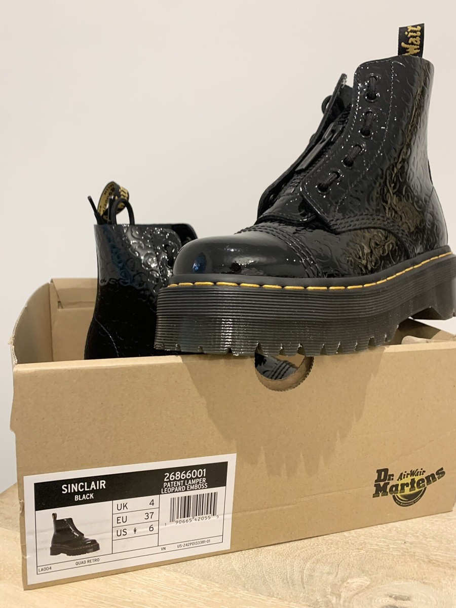 Dr Martens Women's Sinclair Patent Leather Leopard Emboss