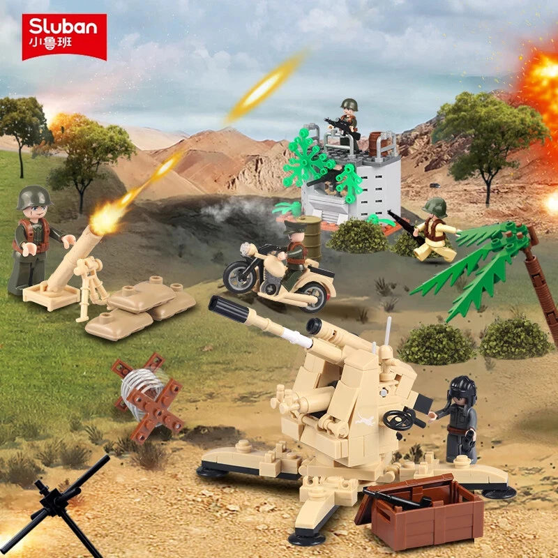Sluban 998PCS Kursk Battle Scene Building Blocks WW2 Tank Aircraft Mortar Brick - Image 4 of 4