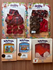 teddy ruxpin and grubby worlds of wonder vintage 1985 outfits, books and tapes