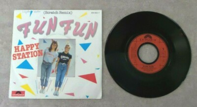VINYL PLATTE 45T 7'' SP MUSIK / FUN FUN ''HAPPY STATION (SCRATCH REMIX)'' 1984
