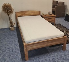 Bett Eiche massivholz gölt Einzelbett Seniorenbett Massivholzbett Bettgestell