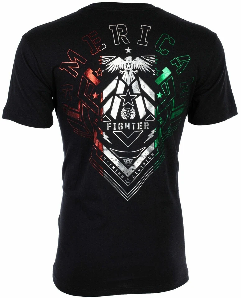 Camiseta para hombre AMERICAN FIGHTER KENDELTON atlética negra motociclista MMA S-4XL Foto 4 de 4