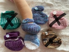 Puppen Schuhe Handarbeit ! Preis f. 1 Paar, ca. 6-7 cm Fußlänge - Farbauswahl ! 