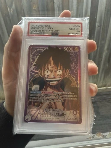 PSA 10 - English - Monkey D Luffy Alt Art Leader - Op05-060 - One Piece TCG