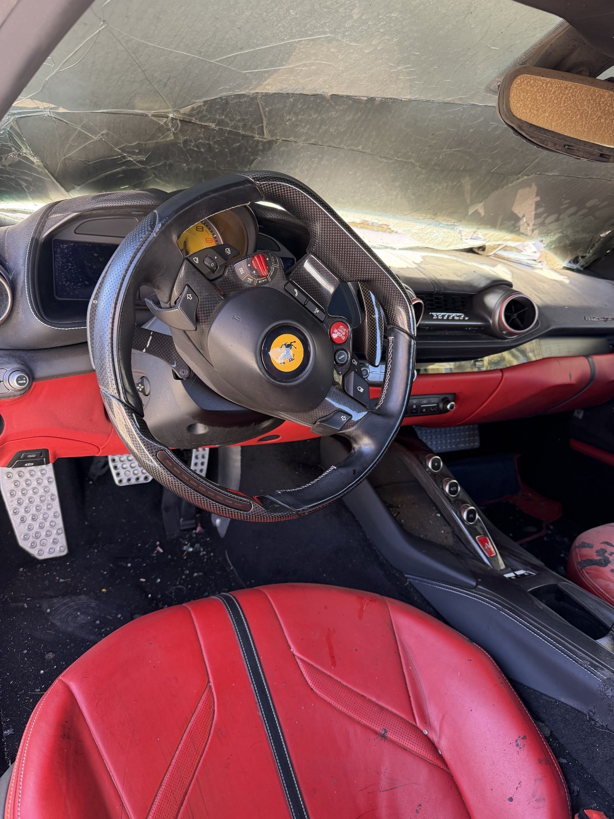 Ferrari 812 Entire Parts Car Burned