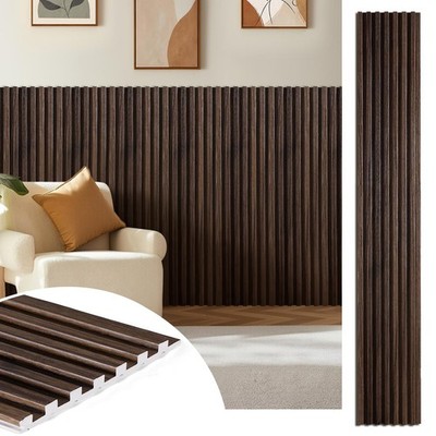 WPC Acoustic Slat Wall Panels 16-Pack 47.2'' x 6'', Accent 3D Wall Panel for ...