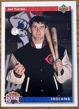 Jim Thome 1992 Upper Deck Star Rookie Card #5 Indians MLB HOF RC Free Shipping. rookie card picture