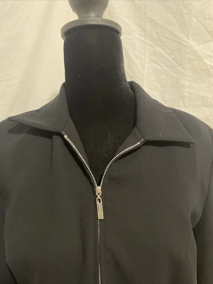 Chaqueta Blazer Norton McNaughton Para Mujer Negra con Cremallera 8P De Colección Ropa de Oficina Foto 2 de 4